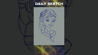 Daily Disney Sketch Elsa from Frozen part 18