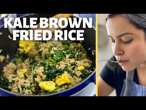 Kale Fried Rice | Healthy Brown Rice Recipe With Kale and Anchovies
