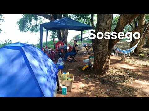 Acampamento na beira do Rio Tietê,  Iacanga SP 