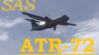 preview picture of video 'Skilled SAS pilot lands ATR-72 in strong winds Tirstrup/Aarhus airport'