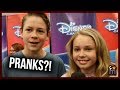 COOP AND CAMI ASK THE WORLD Cast Talk Pranks Chemistry Doing Iconic Disney Wand IDs