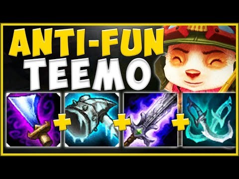 MAKE THE ENEMY TOP MISERABLE! ANTI-FUN TEEMO IS 100% TOO GOOD! TEEMO TOP GAMEPLAY! League of Legends