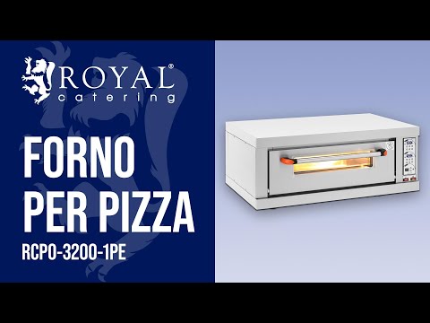 Video - Seconda Mano Forno per pizza - 1 camera - 3200 W - Ø 40 cm - Mattone refrattario - Royal Catering