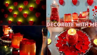 Romantic Last Minute Valentine Day Anniversary Candle Light Dinner Decoration Idea at home