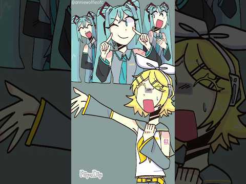 おｋ、緑は、敵だ 💚 (ok, green is the enemy) 💚 Kagamine Rin and Akita Neru #vocaloid #animation