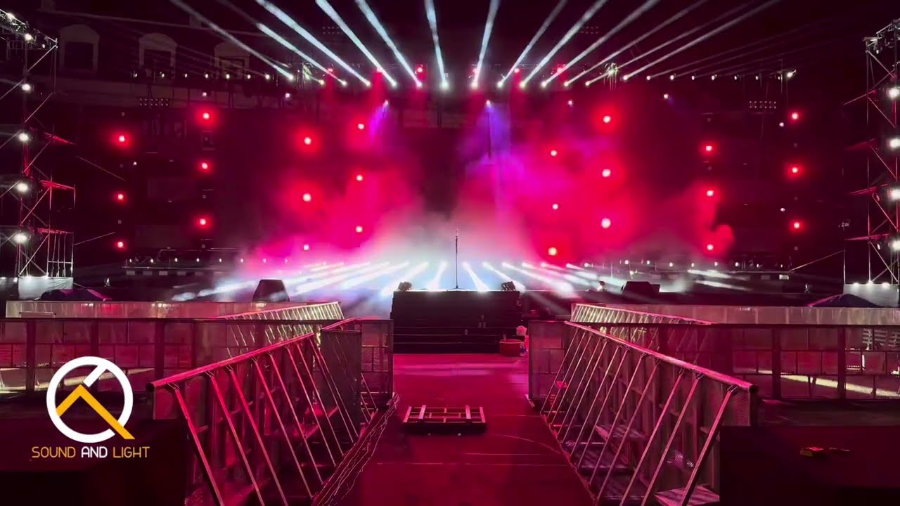 QTSoundLight Setup hệ thống thiết bị âm thanh ánh sáng đã sẵn sàng tại đại nhạc hội HappyBee14