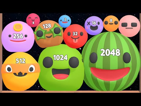 Slime Watermelon Game - ASMR Gameplay (Fruits Evolution, Level Up Merge Suika Balls 2048) 