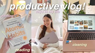 PRODUCTIVE VLOG! 🌱 days in my life: grocery shopping, reading, cleaning, etc