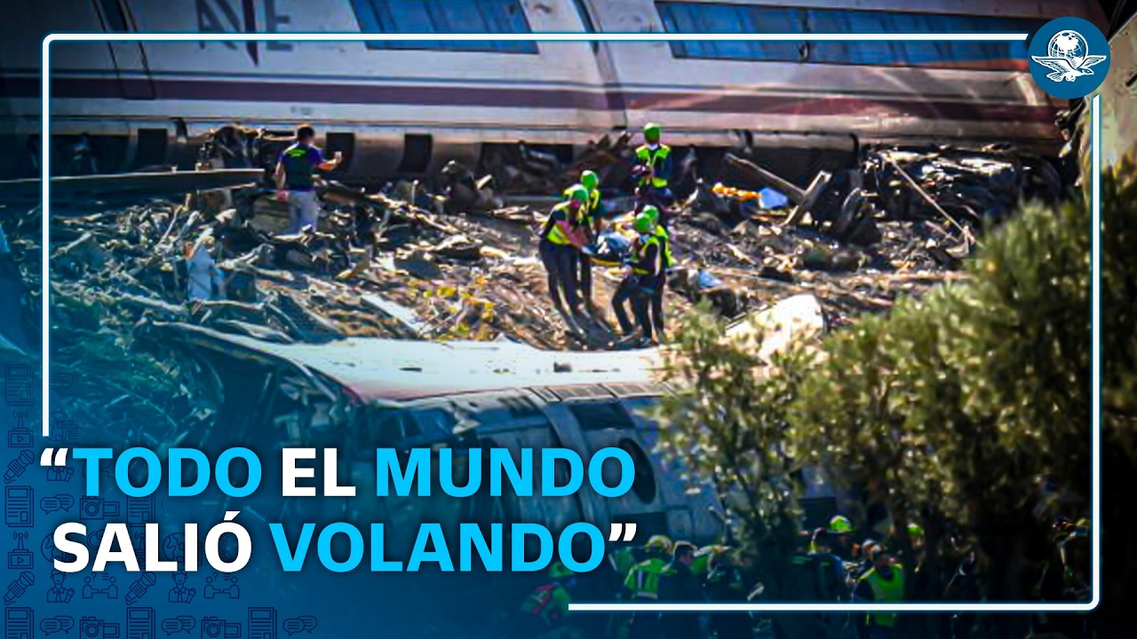 Sobrevivientes relatan momentos de terror tras choque de trenes en España