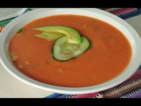 Gazpacho -Sopa fria de jitomate- RecetasdeLuzMa
