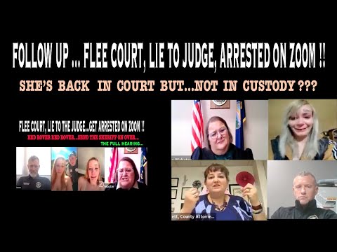 FOLLOW UP….FLEE COURT…LIE TO THE JUDGE…GET ARRESTED ON ZOOM !  BACK IN COURT BUT…NOT IN CUSTODY ???