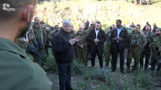 ראש הממשלה בנימין נתניהו נפגש עם חיילי ומפקדי אוגדת איו"ש ביישוב עלי - גדוד 43 (עדכוני משרד ראש הממשלה) - התמונה מוצגת ישירות מתוך אתר האינטרנט יוטיוב. זכויות היוצרים בתמונה שייכות ליוצרה. קישור קרדיט למקור התוכן נמצא בתוך דף הסרטון