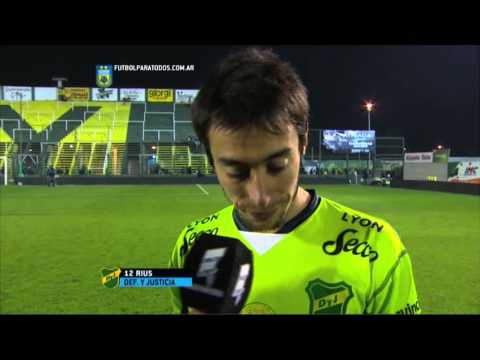 Rius: "Un partidazo". Defensa y Justicia 0 - Estudiantes 1. Fecha 15. Primera División 2015. FPT.