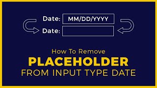 How to remove placeholder from input type date