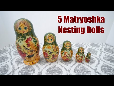 My Nesting Doll Collection #0163 – 5 Russian Matryoshka Nesting Dolls