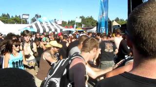 The Exposed - circle pit2 live @ Warped Tour 2011 Mountain View (band member in middle of pit)