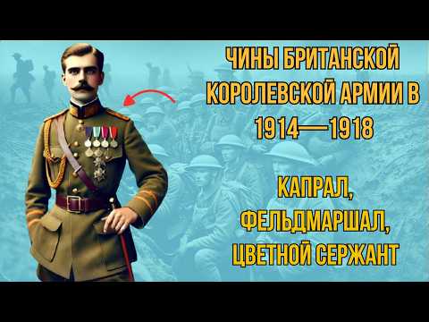 Капрал, Фельдмаршал, Цветной сержант: Звание Британской королевской армии в Первой мировой