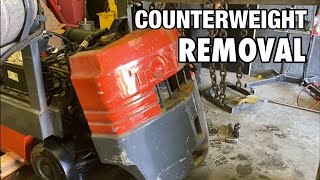 Forklift Repair & Service | Riverside San Bernardino | Counterweight Removal | 951.775.5648