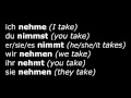 Learn German Verbs - Lesson 20 - nehmen (take) - Verben im Präsens (High Quality Audio) 2013