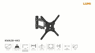 Elegant Full-Motion TV Wall Mounts Features Animation | KMA28-443 | LUMI