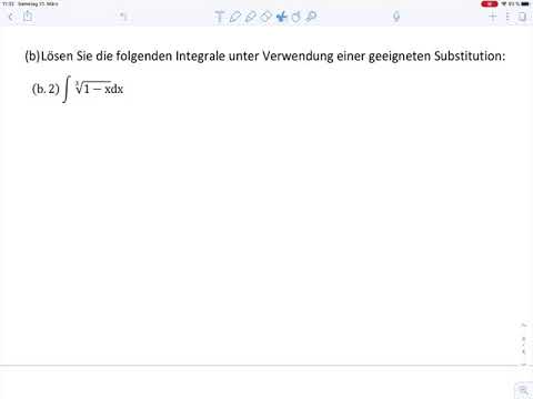 Übungsblatt2 Aufgabe b2 - Integration per Substitution