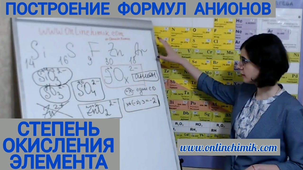 Как найти степень окисления элемента в анионе | Типовое Задание 3 ЕГЭ по химии 2023 ФИПИ Видеоуроки