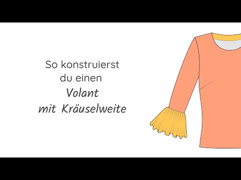 Volant with pleat width