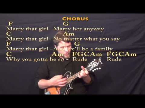 Rude (MAGIC!) Mandolin Cover Lesson with Chords/Lyrics