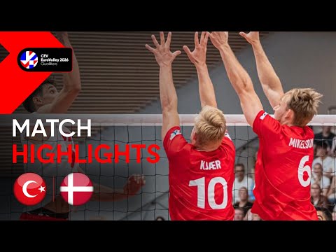 Highlights | Turkiye vs. Denmark | CEV EuroVolley 2026 | Qualification Phase M | Pool A