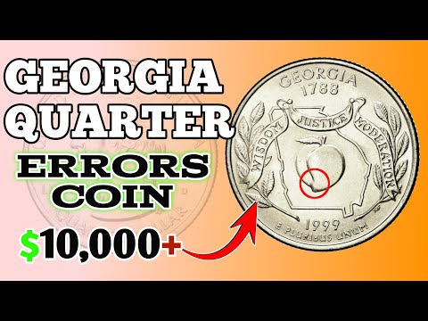 1999 Georgia Quarter Worth Money - 1999 Georgia Quarter Error - Error Georgia Quarter Worth Money