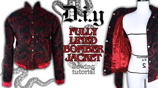 How To Sew A Fully Lined Bomber Jacket-Beginner Friendly | Jewel ivy