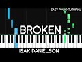 Isak Danielson - Broken (Easy Piano Tutorial)