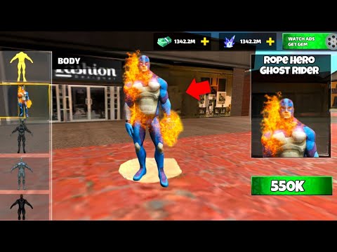 Rope Hero New Ghost Rider Super Power in Rope Hero Vice Town Gta V | Rope Hero Ghost Rider 😱
