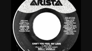 "Can't You Feel My Love" Milli Vanilli Original 45rpm 1989