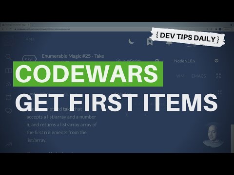 DevTips Daily: Codewars Coding Challenge - Get first items