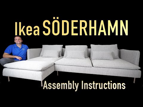 Ikea SÖDERHAMN 4 seat sofa with chaise longue Assembly instructions