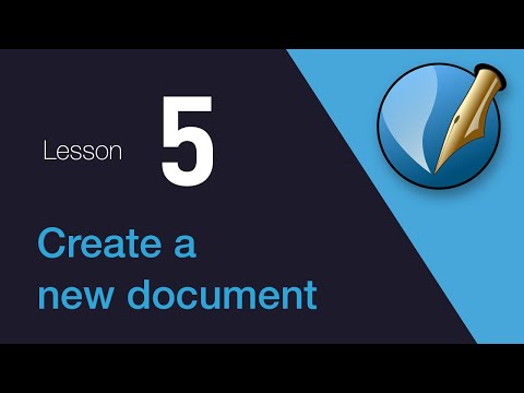 5) Create a new document in Scribus