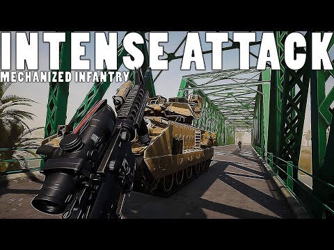 US MECHANIZED INFANTRY SQUAD IN FALLUJAH 50 vs 50 Gameplay