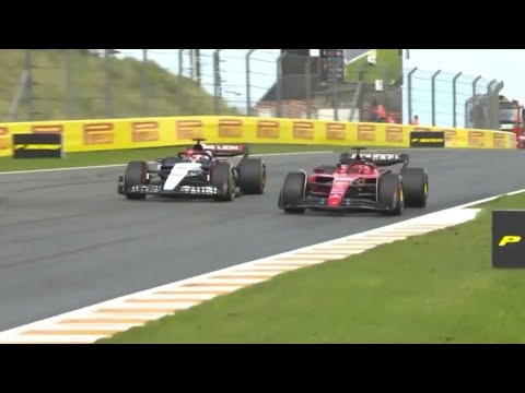 Liam Lawson makes a beautiful attack on Charles Leclerc!!! | 2023 Dutch GP
