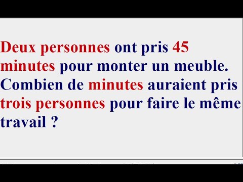 Règle de trois inversée