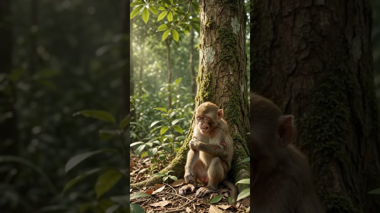 🤯 ! Zakhmi Bandar !🤯 #shorts #monkey #dear