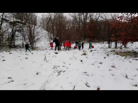 Wojna na śnieżki UKS Jedynka Luboń kontra UKS Talent Poznań ferie 2021