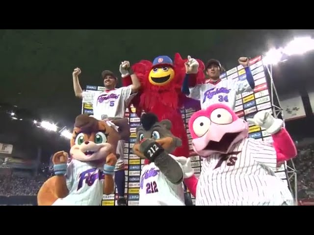 ファイターズ・吉川投手・レアード選手ヒーローインタビュー 2015/8/7 F-E