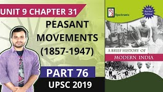 Peasant Movements 1857-1947 | Chapter 31 | Spectrum modern history