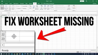 How To Fix Worksheet Tabs Not Showing in Excel