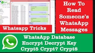 WhatsApp Database Encrypt Decrypt Key for WhatsApp Viewer | WhatsApp Tricks & Tweaks