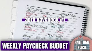 WEEKLY PAYCHECK: April 2021 Budget | REAL NUMBERS | Part Time Psych Nurse | KeAmber Vaughn