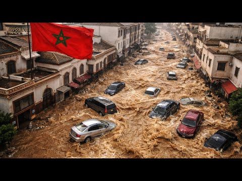 Flood chaos in Morocco! Ksar El Kebir was swept away by severe flooding today