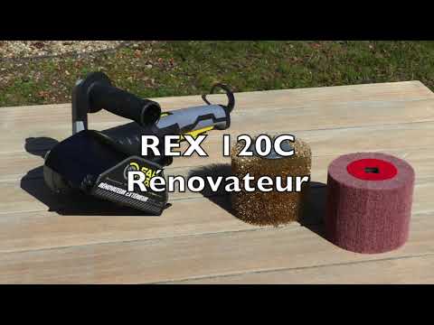 Pack rénovateur extérieur à brosse 1300W - REX 120C + brosse à lamelles FARTOOLS