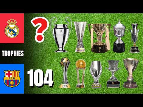 BARCELONA vs REAL MADRID: Who Has More Trophies? 🏆